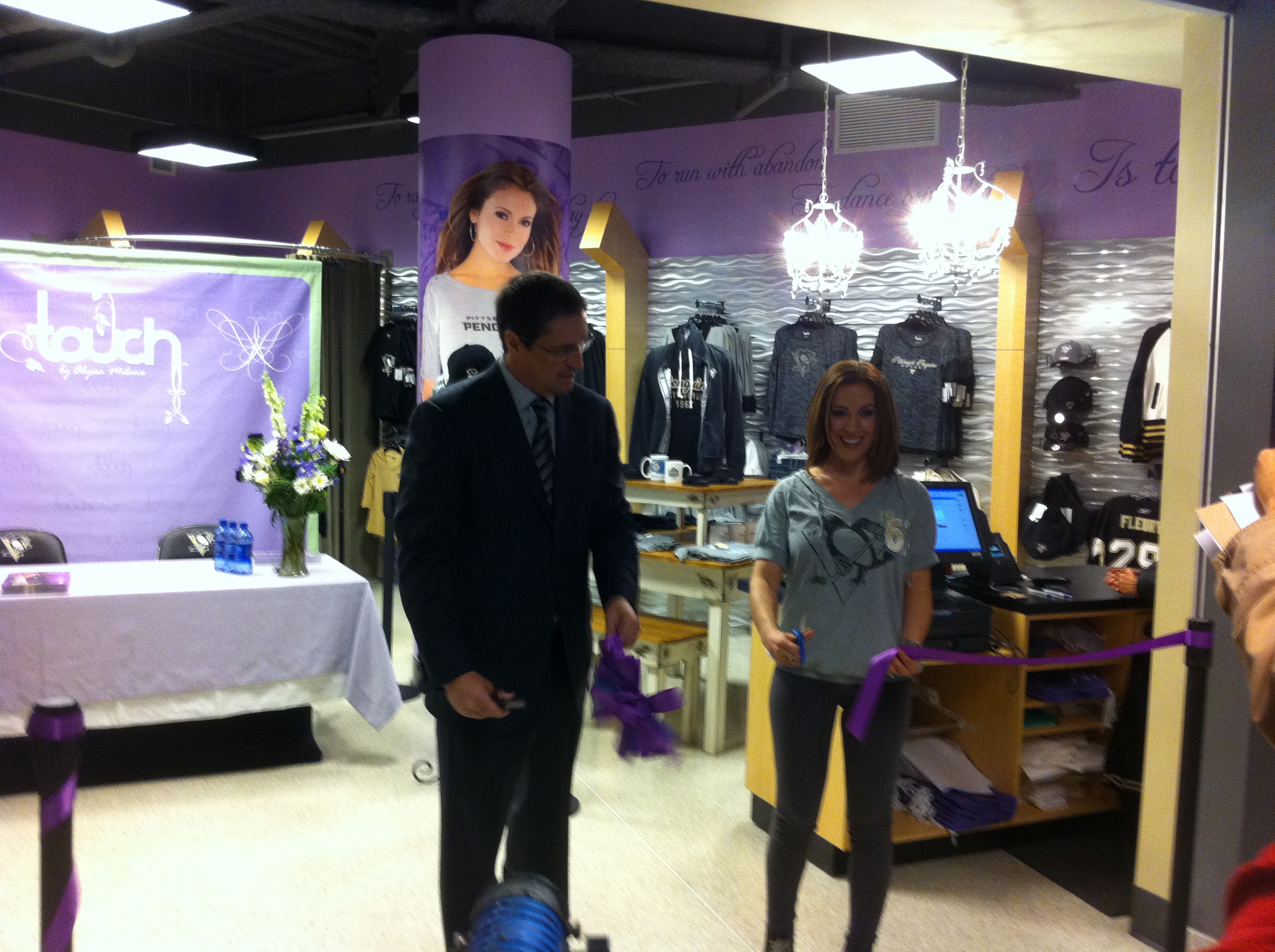 Alyssa Milano and G-III Apparel Launch New PensGear Store at the CONSOL Energy Center